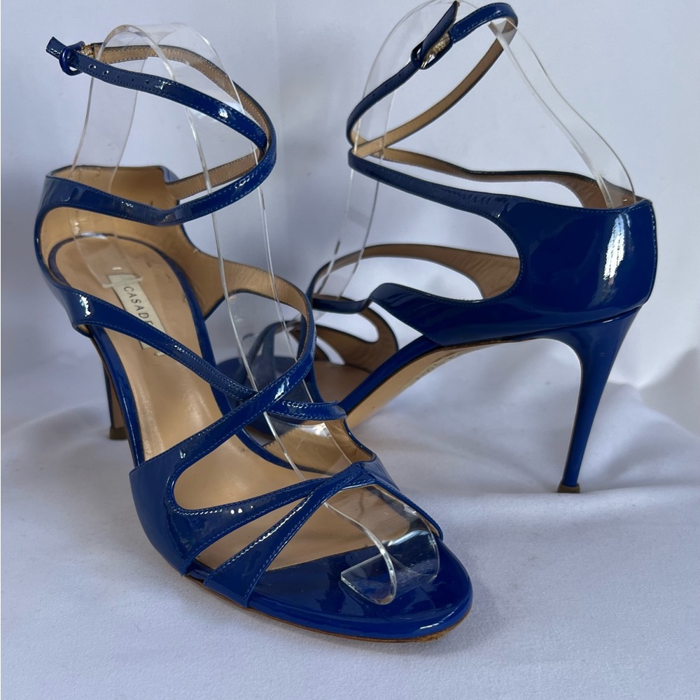 CASADEI Blue Strappy Heels 9 US